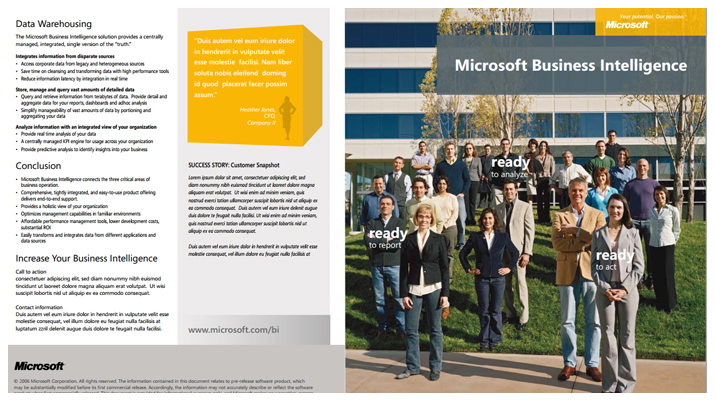 Microsoft Business Intelligence Brochure