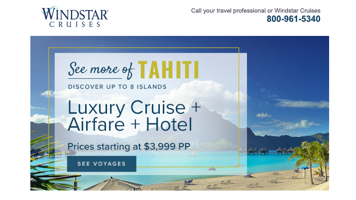 Windstar Tahiti Landing Page