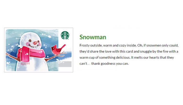 Starbucks Snowman Product Description
